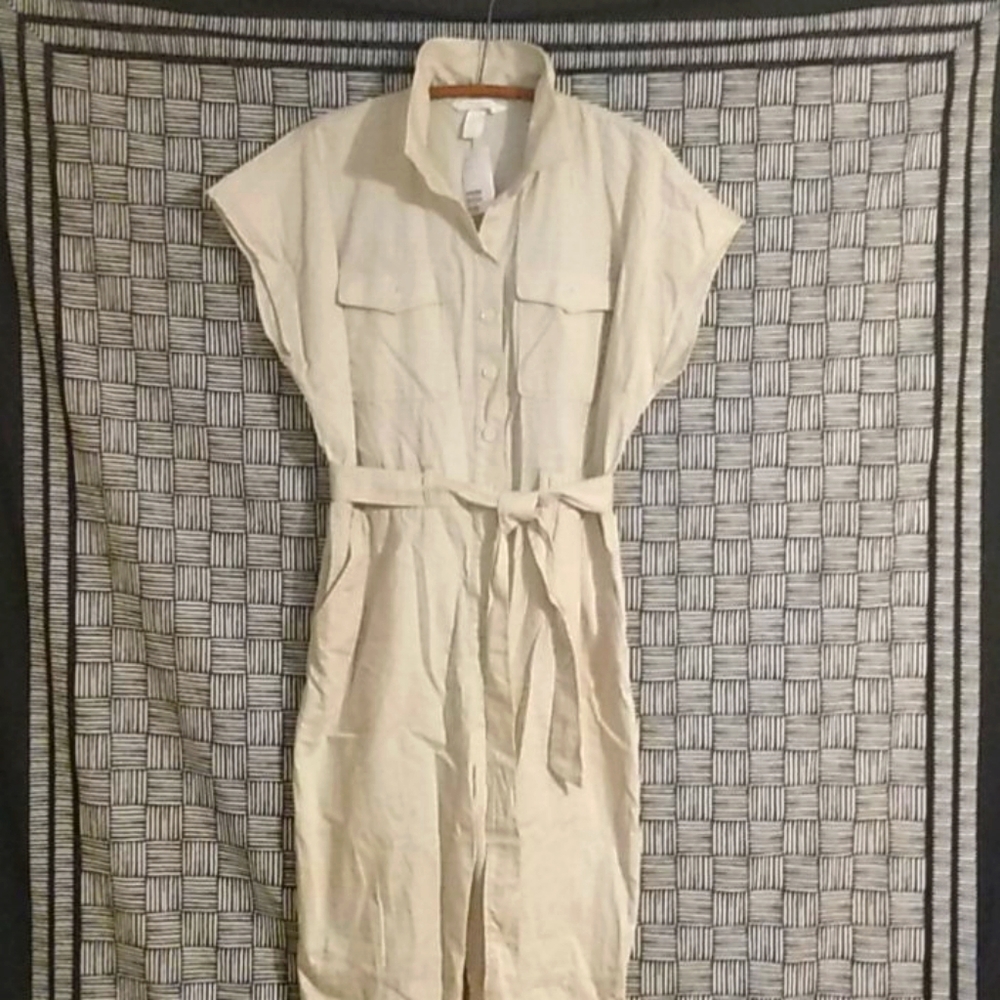 H&M cream jumpsuit NWT